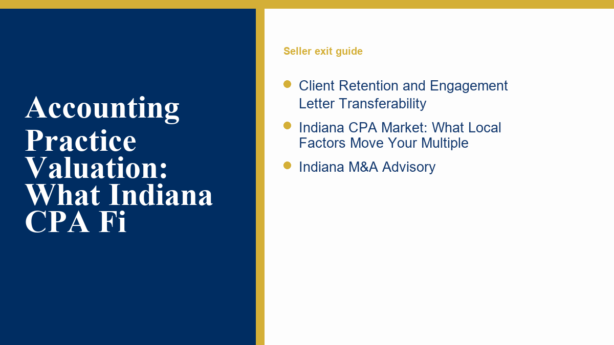Accounting Practice Valuation: What Indiana CPA Fi overview