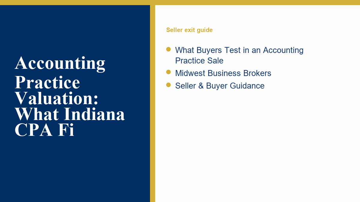Accounting Practice Valuation: What Indiana CPA Fi insight