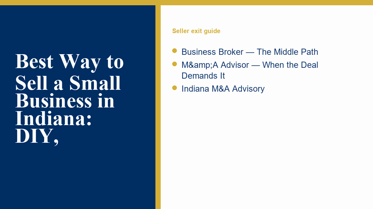 Best Way to Sell a Small Business in Indiana: DIY, overview
