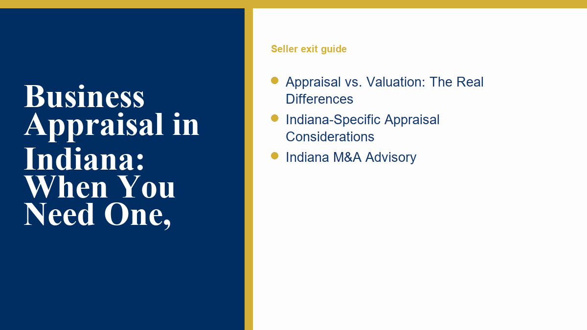 Business Appraisal in Indiana: When You Need One, overview