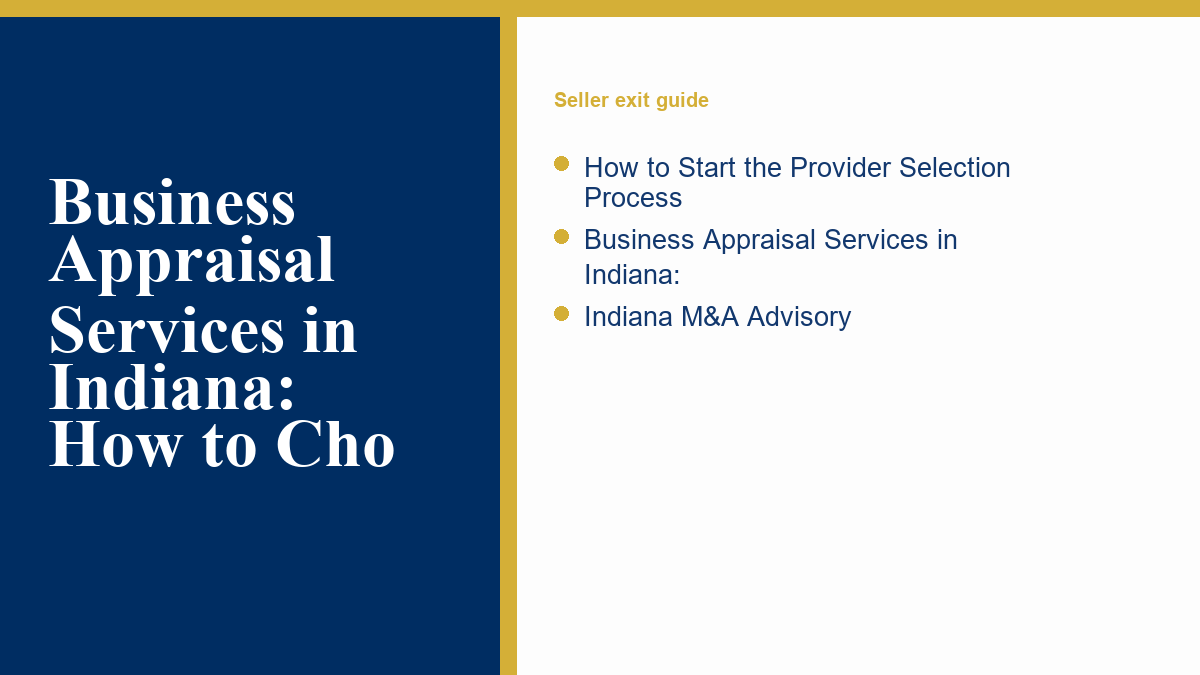 Business Appraisal Services in Indiana: How to Cho overview