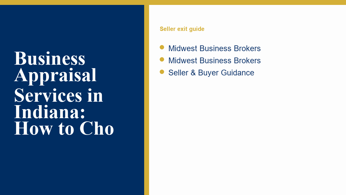 Business Appraisal Services in Indiana: How to Cho insight