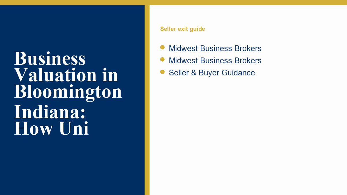 Valoración de Negocios en Bloomington Indiana: Cómo Uni perspectiva