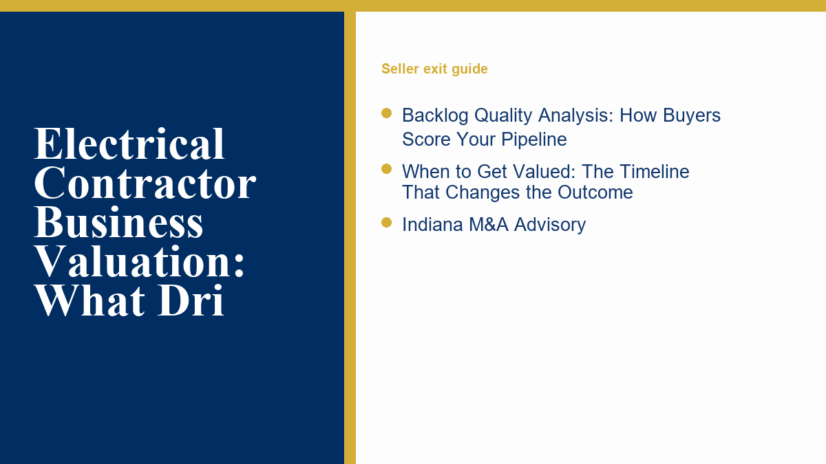 Electrical contractor valuation demand factors