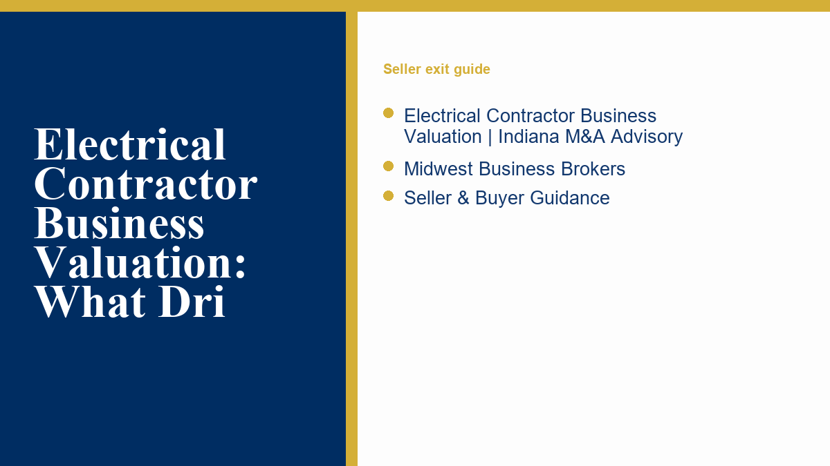 Electrical contractor valuation preparation timeline