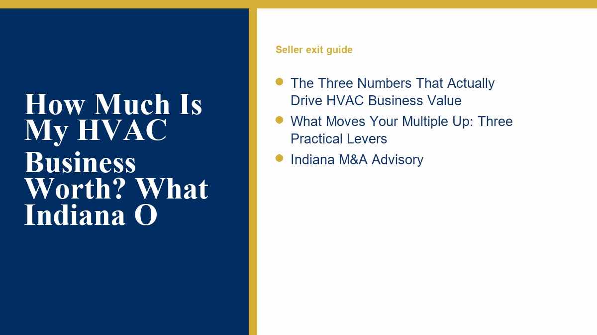 How Much Is My HVAC Business Worth? What Indiana O overview