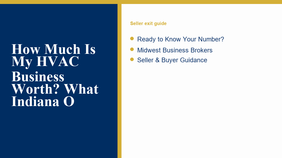 How Much Is My HVAC Business Worth? What Indiana O insight