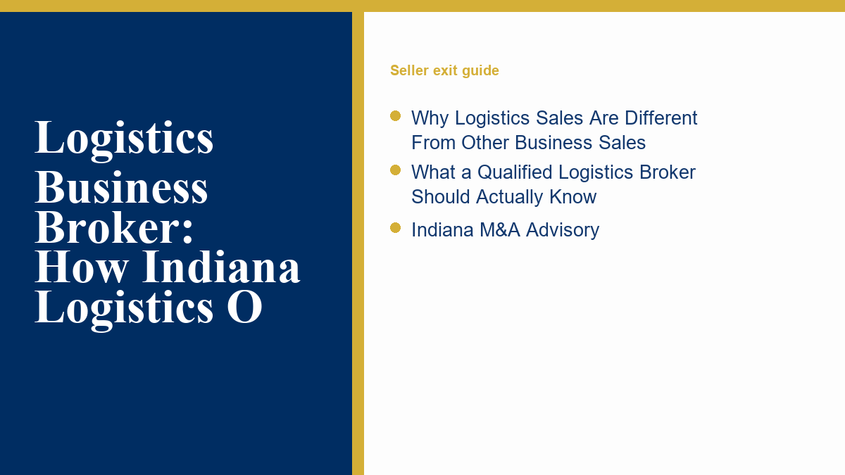 Corredor de Negocios de Logística: Cómo es la visión general de la logística de Indiana