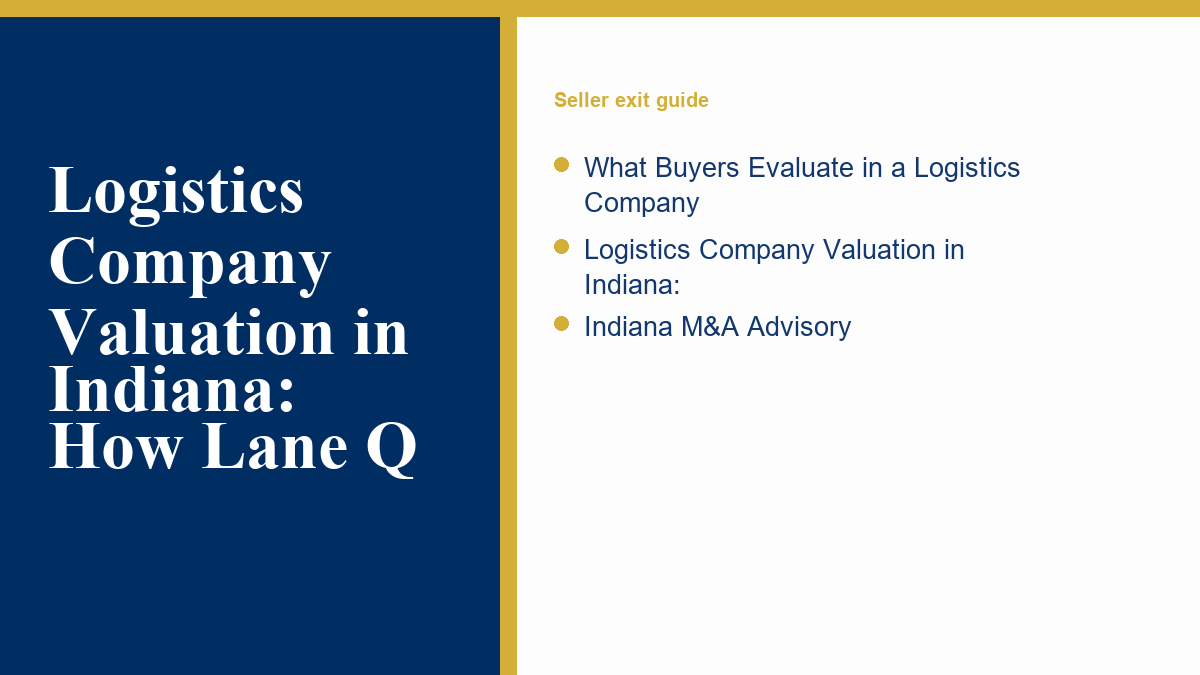 Logistics Company Valuation in Indiana: How Lane Q overview