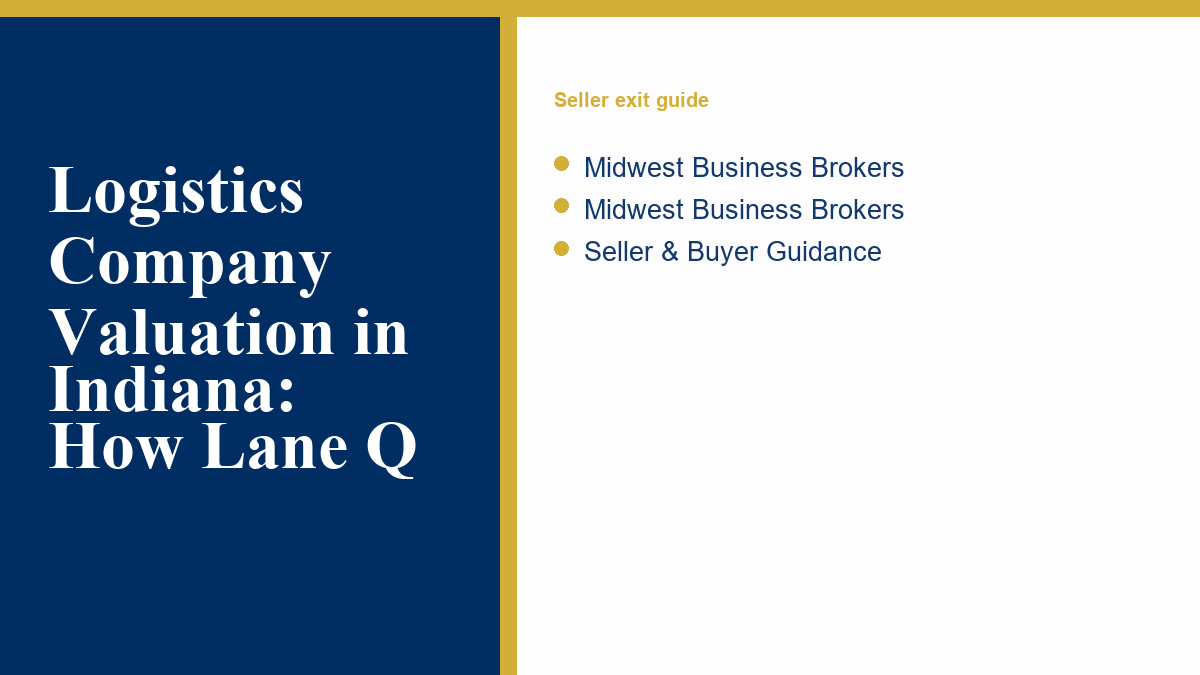 Logistics Company Valuation in Indiana: How Lane Q insight