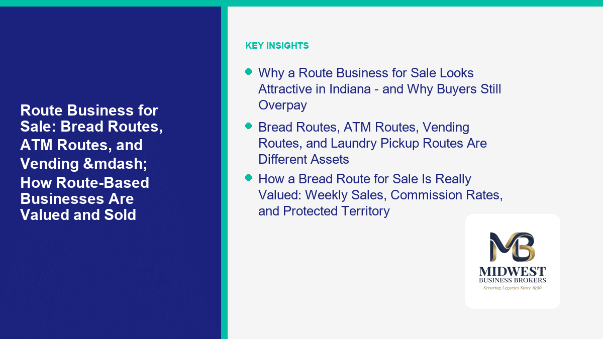 Route Business for Sale: Bread Routes | Midwest Brokers