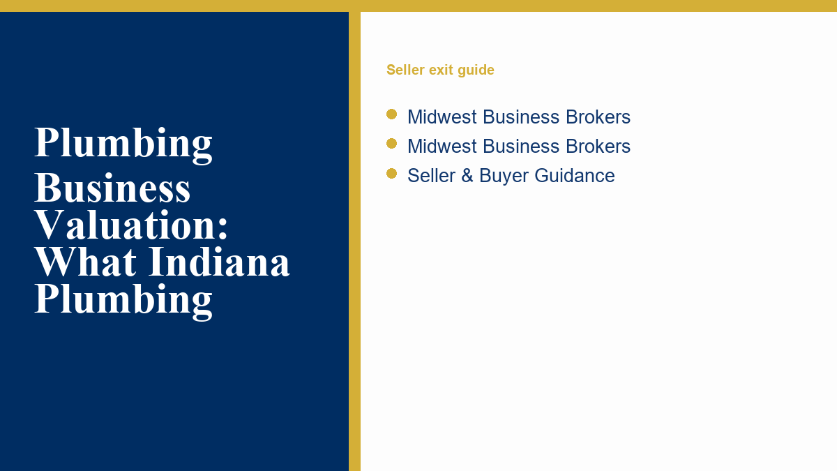 Plumbing Business Valuation: What Indiana Plumbing insight