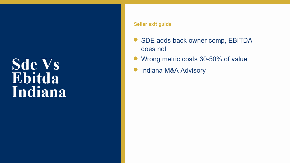 Sde Vs Ebitda Indiana visual