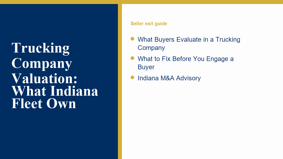 Trucking Company Valuation: What Indiana Fleet Own overview