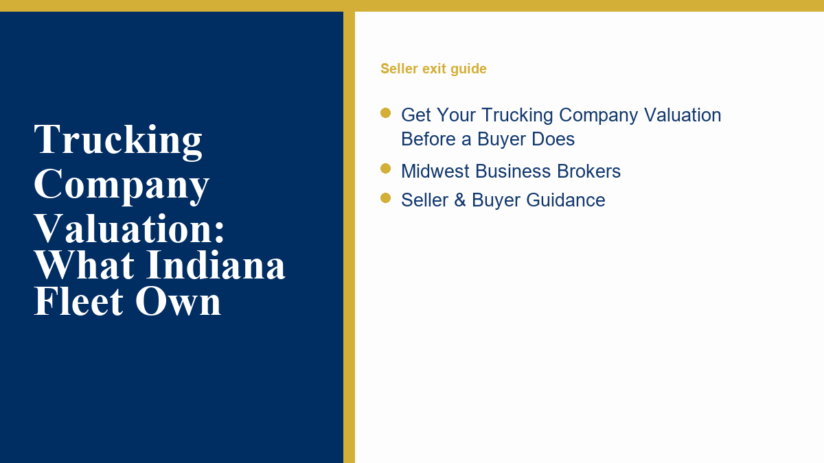 Trucking Company Valuation: What Indiana Fleet Own insight
