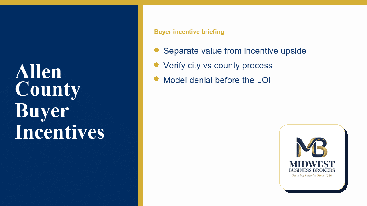 Allen County business incentives buyer briefing
