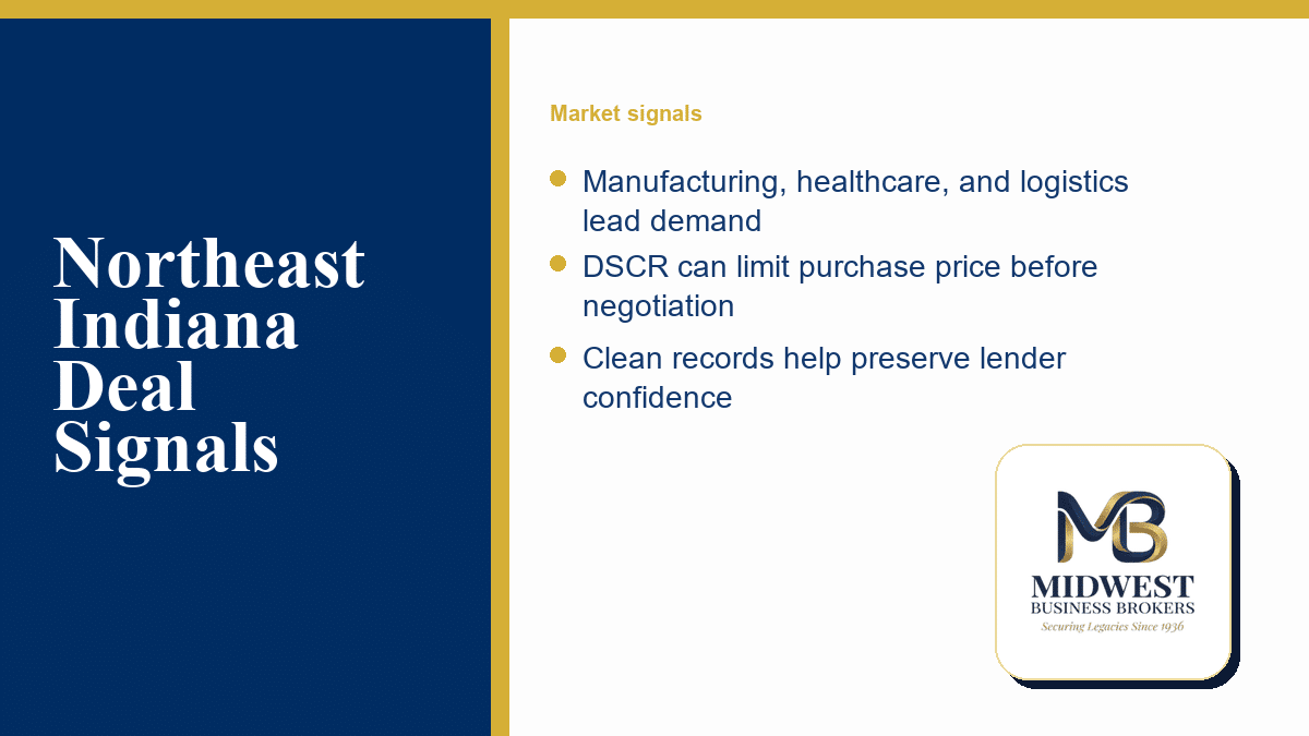 Northeast Indiana market signals for manufacturing healthcare and logistics deals